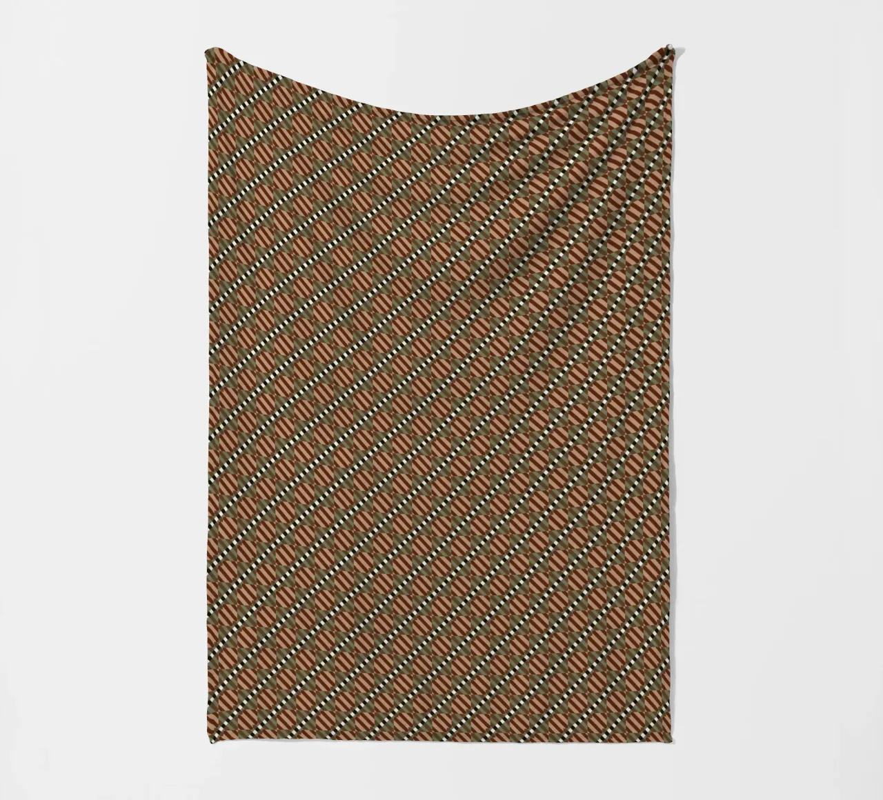 Psychedelic seamless geometric pattern fleece blanket by Little Dean