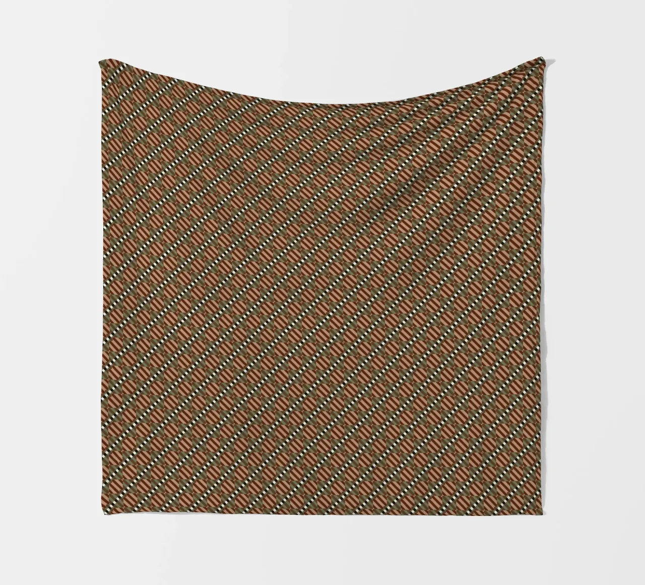 Psychedelic seamless geometric pattern fleece blanket by Little Dean