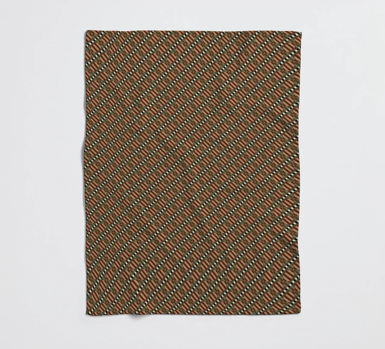 Psychedelic seamless geometric pattern fleece blanket by Little Dean