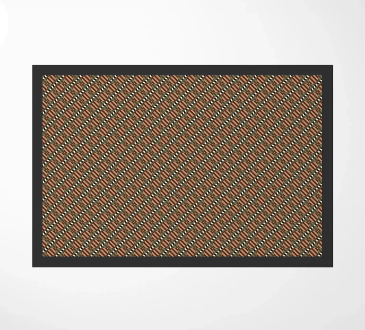Psychedelic seamless geometric pattern doormat by Little Dean