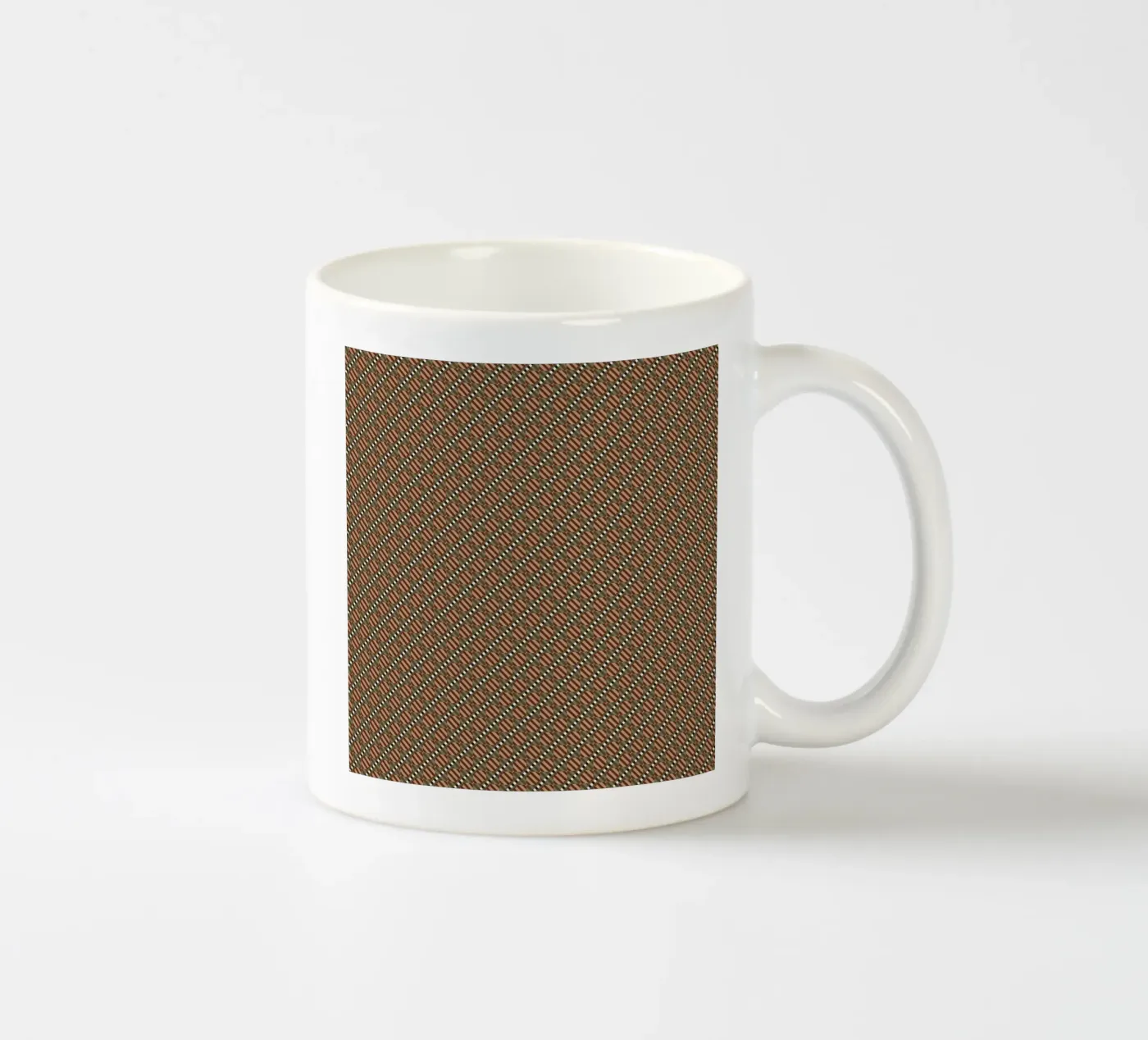 Psychedelic seamless geometric pattern ceramic mug by Little Dean