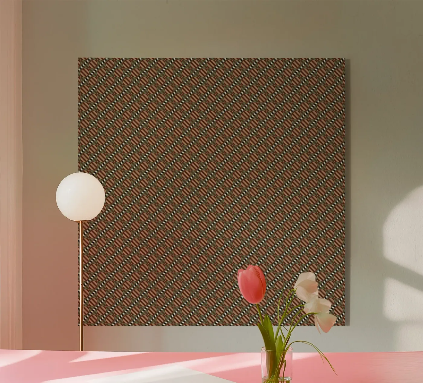 Psychedelic seamless geometric pattern Acryl-Glas von Little Dean