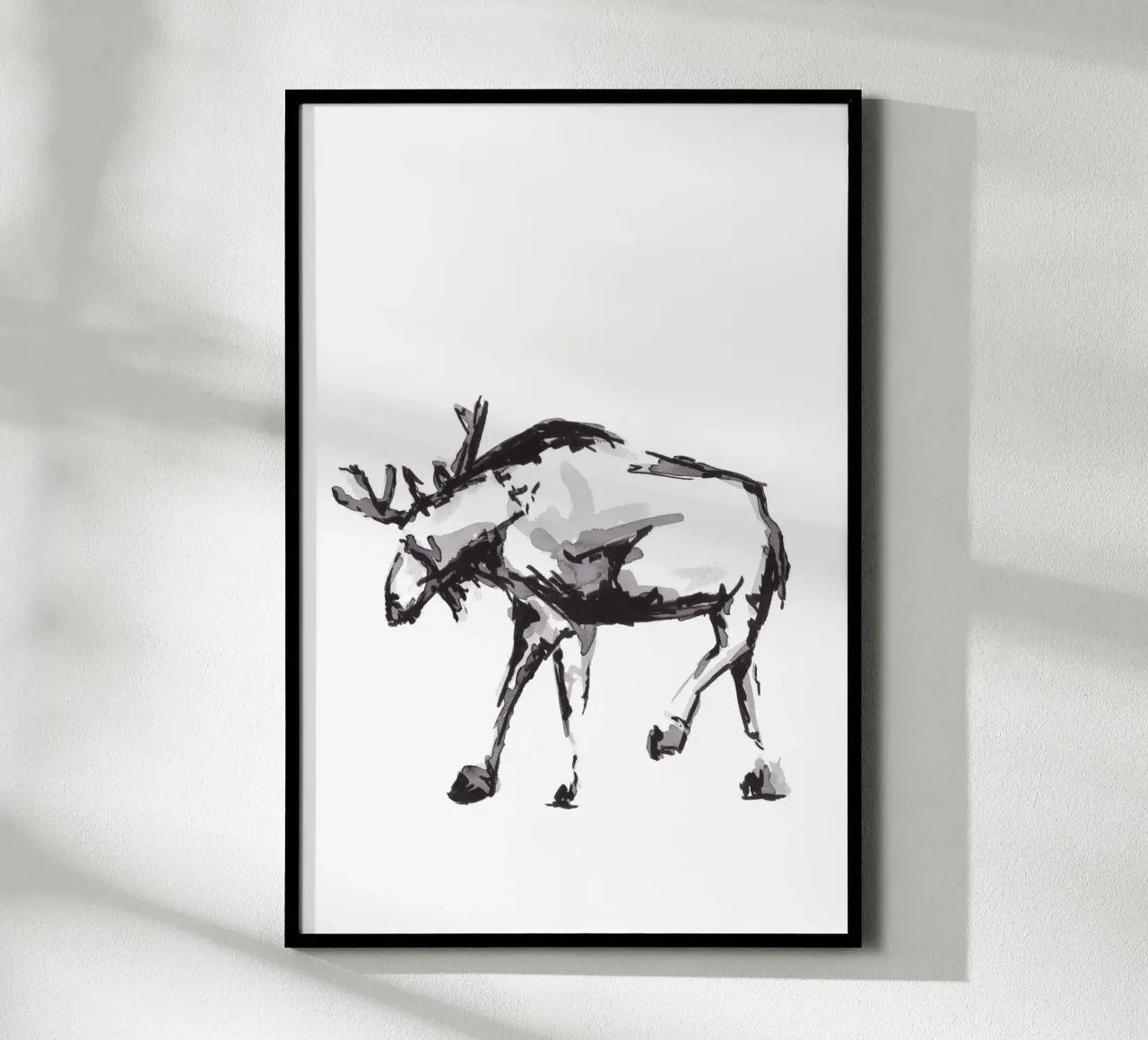 Elk poster con telaio in legno da KRUTH DESIGN