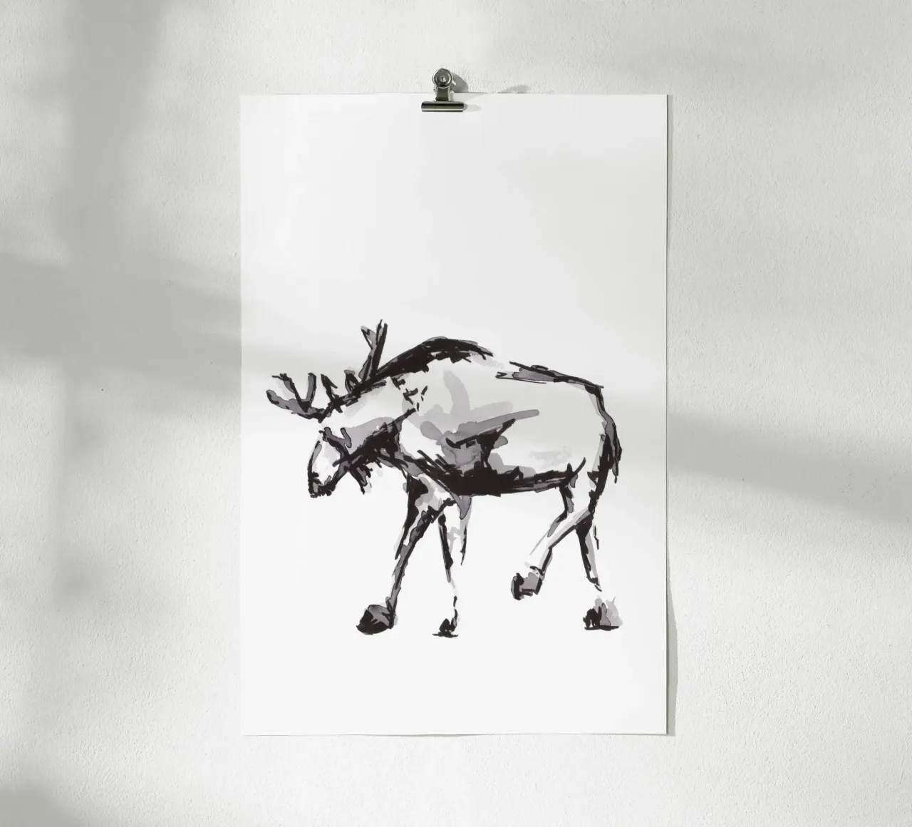 Elk poster con telaio in legno da KRUTH DESIGN