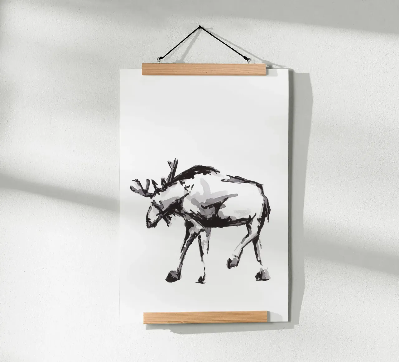 Elk poster con telaio in legno da KRUTH DESIGN