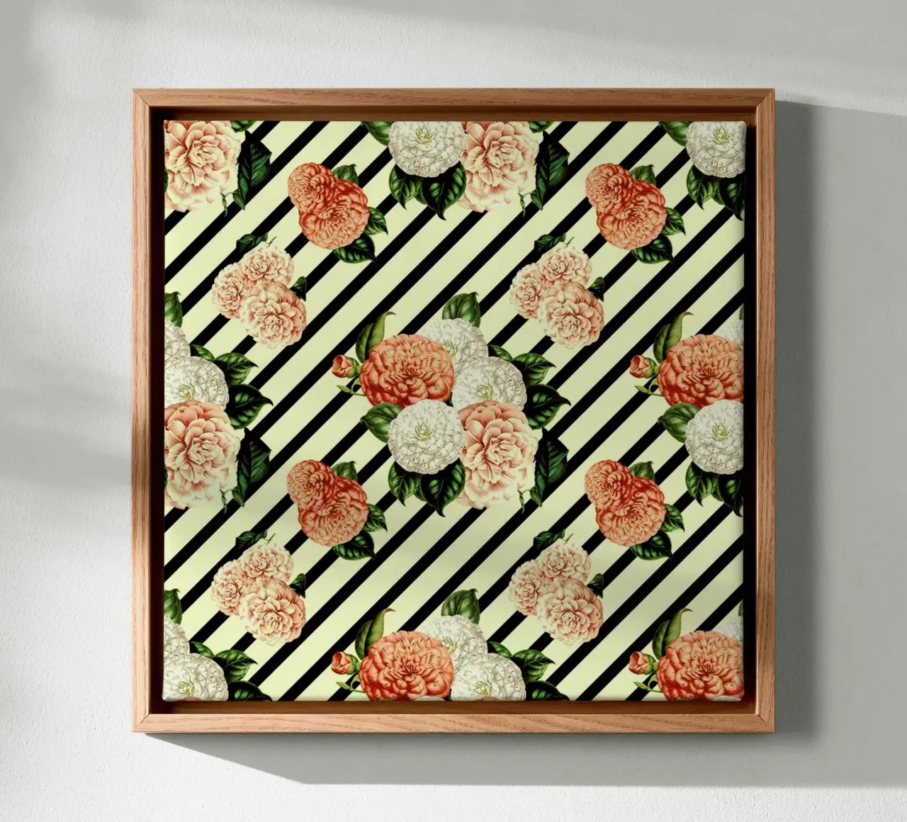 Chrysanthemum Rain tela con Cornice a cassetta da Tobe Fonseca