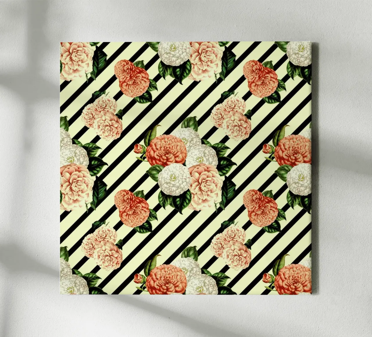 Chrysanthemum Rain tela con Cornice a cassetta da Tobe Fonseca