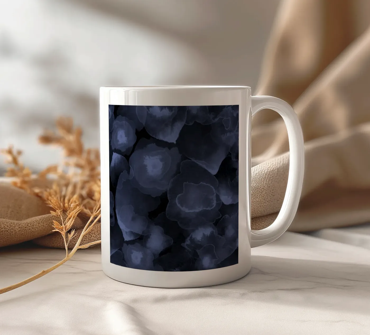 blue bubble ceramic mug by Giulio Iurissevich