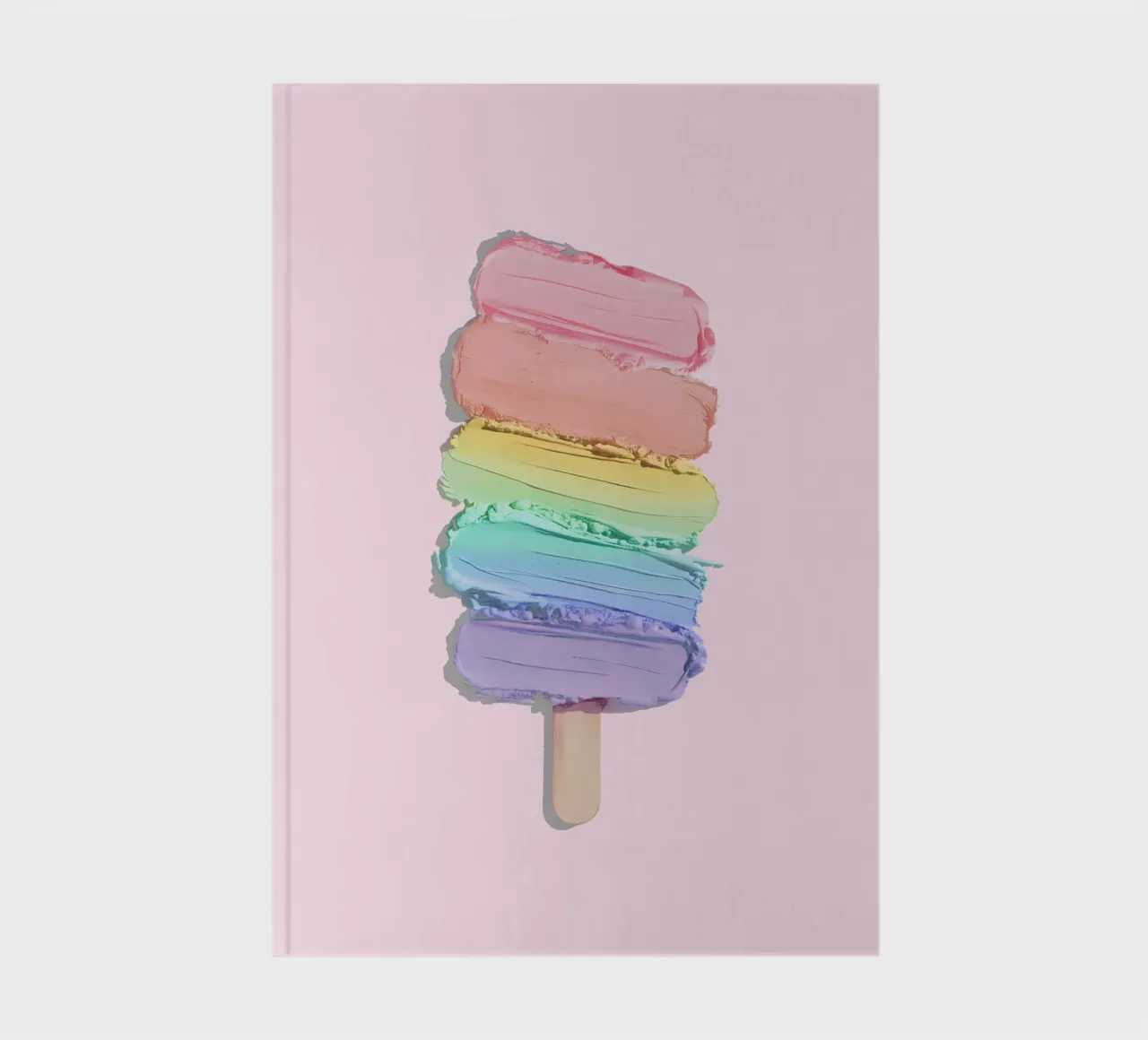 Pastellfarbene Regenbogen-Eiscreme Notizbuch von cafelab