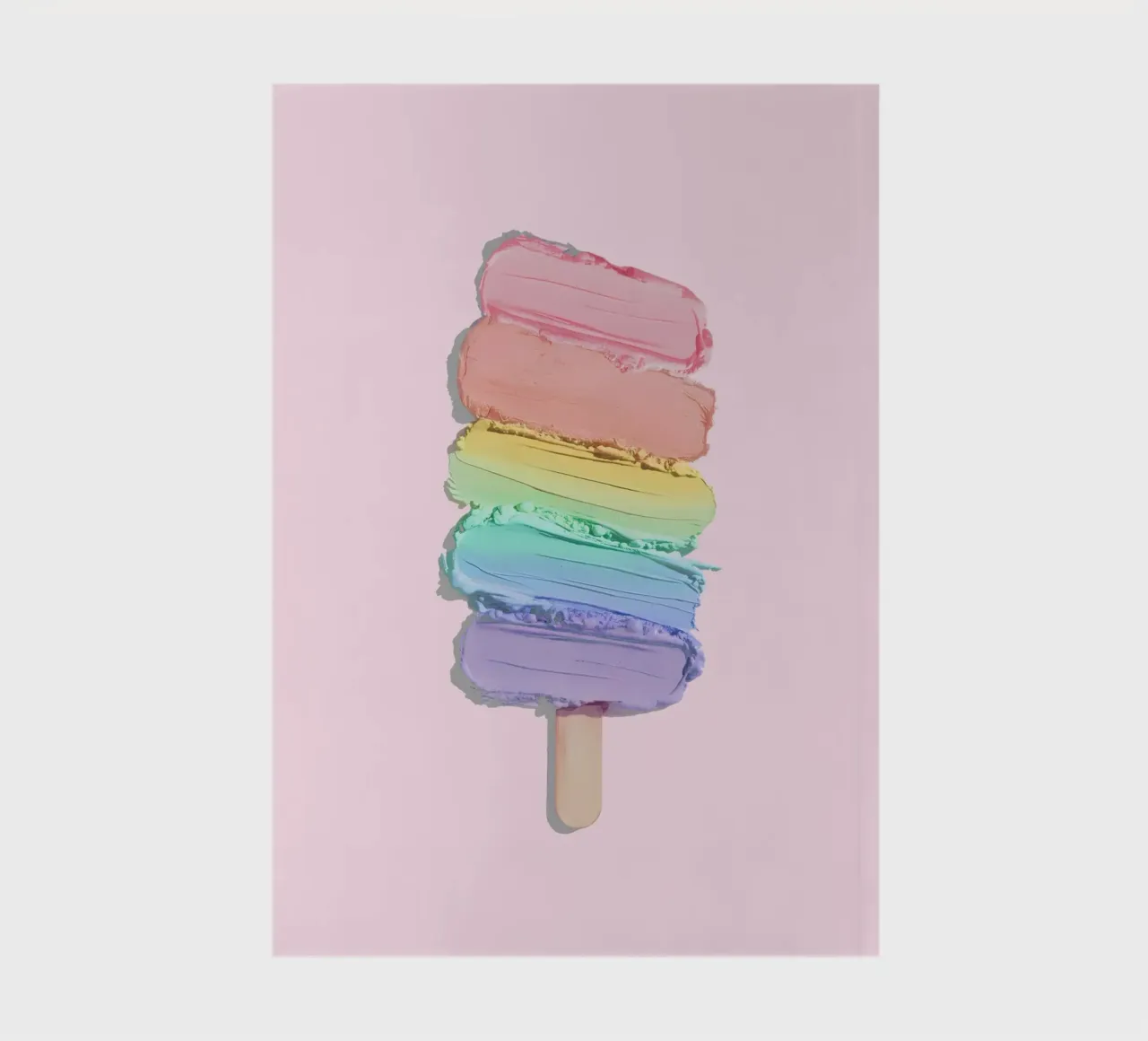 Pastellfarbene Regenbogen-Eiscreme Notizbuch von cafelab
