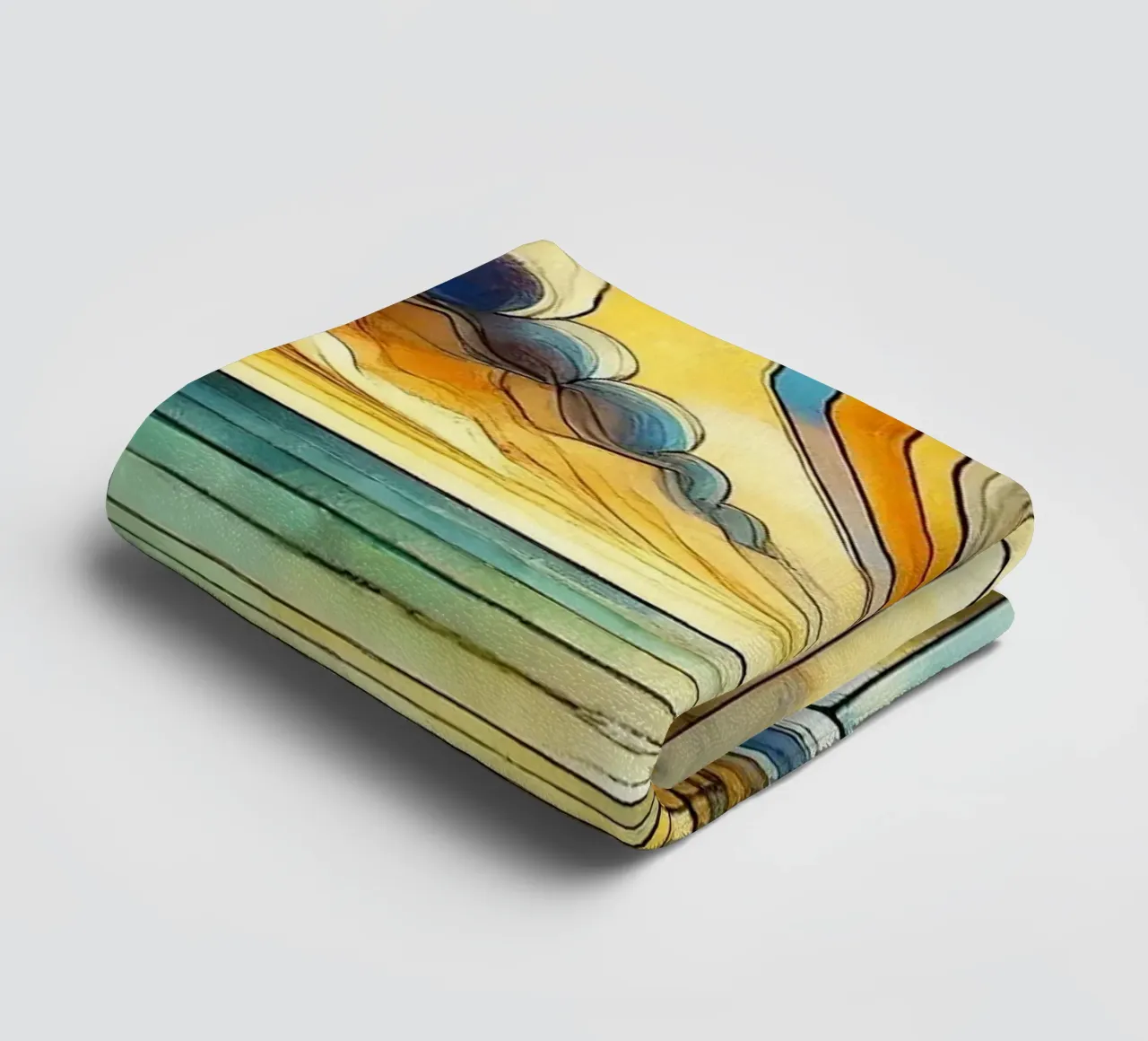 Paesaggio marino Art Déco asciugamano da bagno da Chromatic Fusion Studio
