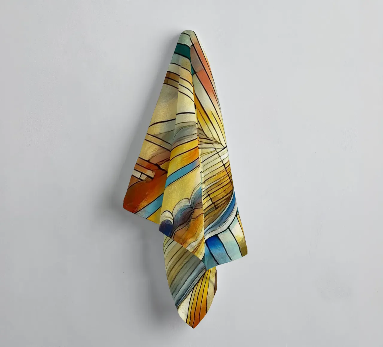 Paesaggio marino Art Déco asciugamano da bagno da Chromatic Fusion Studio