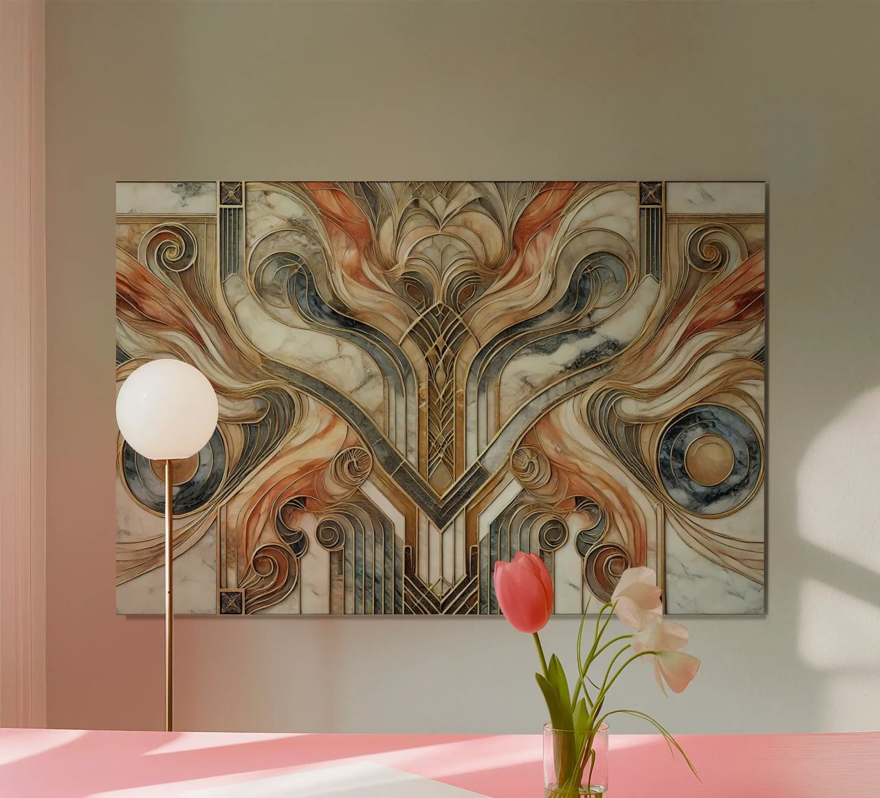 Classic Marble Elegance in Art Deco poster by Chromatic Fusion Studio
