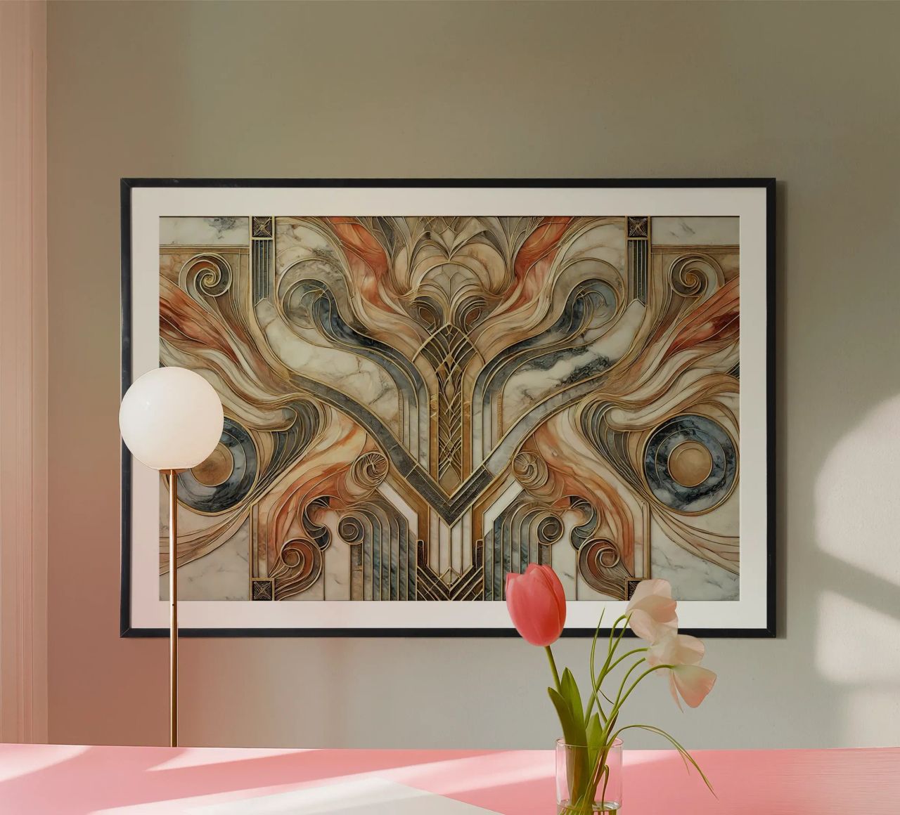 Classic Marble Elegance in Art Deco poster by Chromatic Fusion Studio