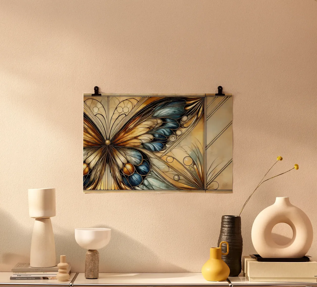 L'eleganza delle ali in Art Déco carta hahnemühle da Chromatic Fusion Studio
