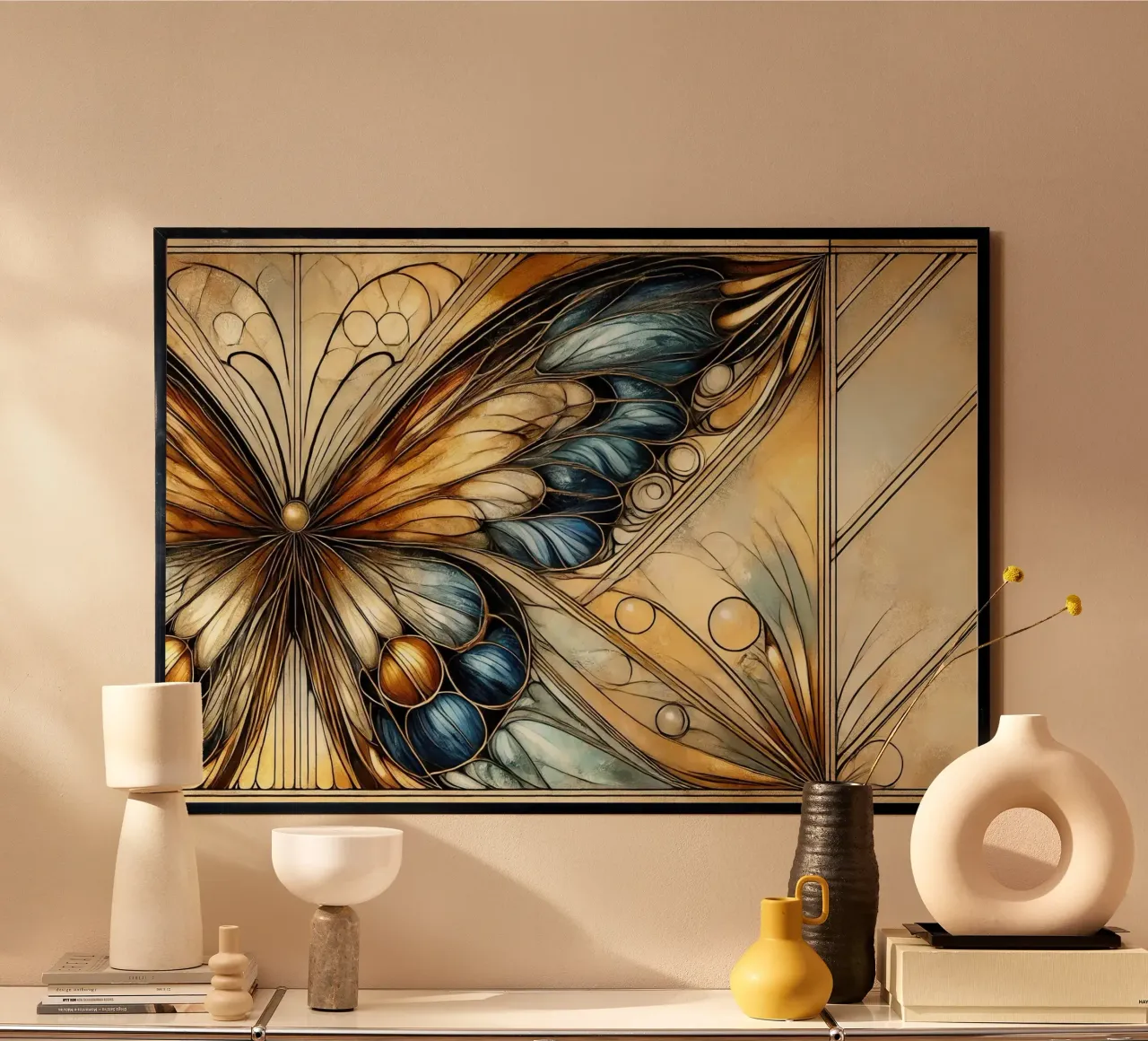 L'eleganza delle ali in Art Déco carta hahnemühle da Chromatic Fusion Studio