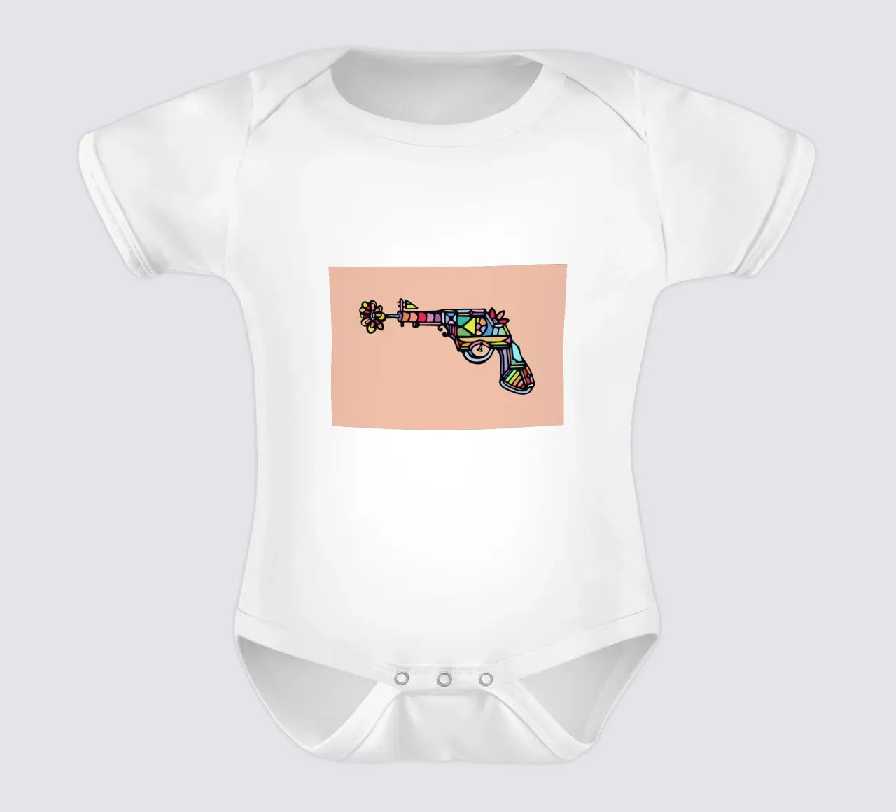 My Gun body neonato maniche corte da Ninhol