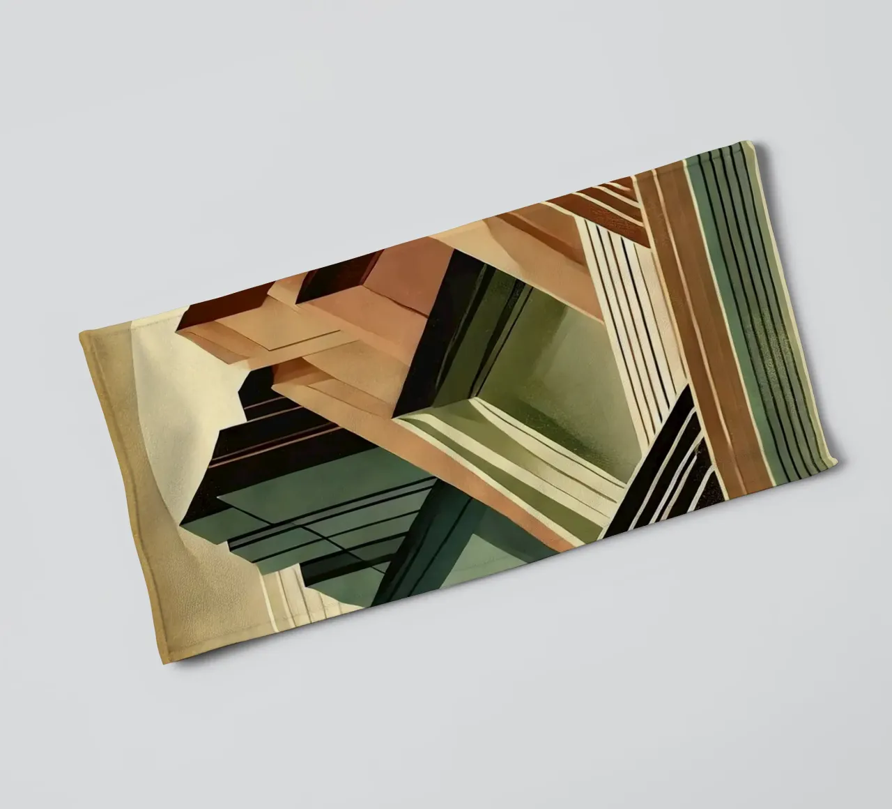 Elegant Art Deco Mountain Peaks towel by Chromatic Fusion Studio