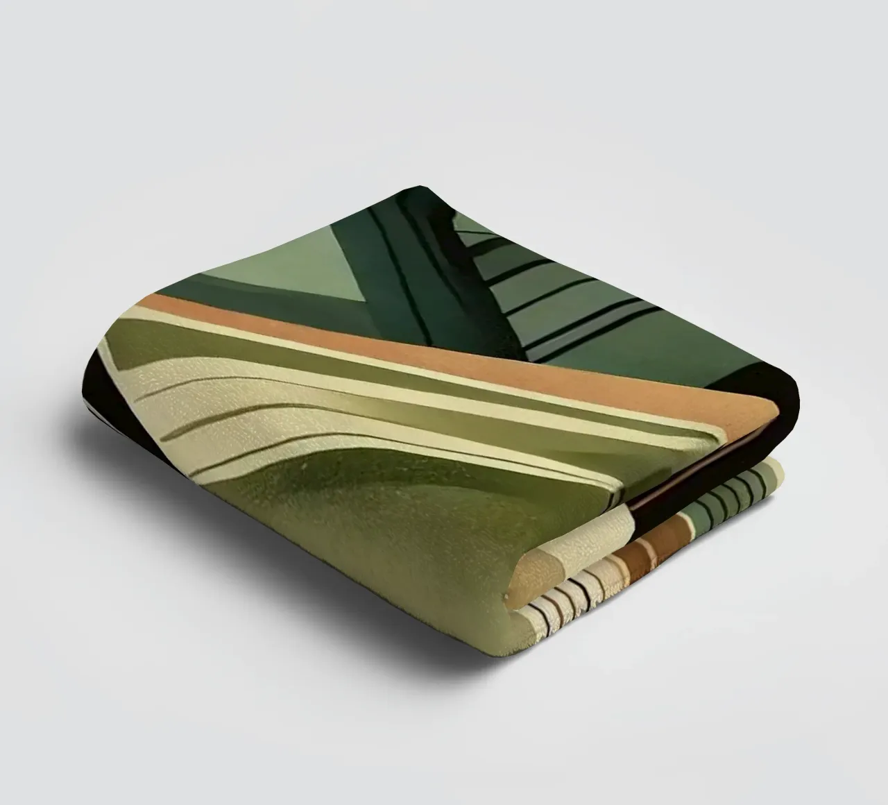 Elegant Art Deco Mountain Peaks towel by Chromatic Fusion Studio