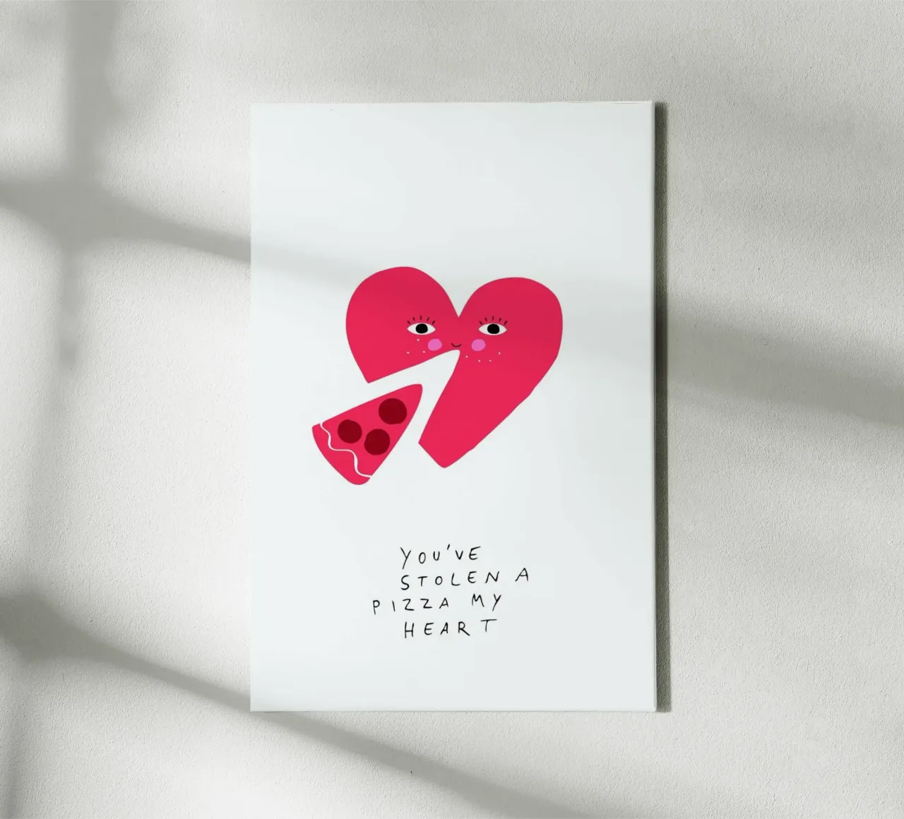 A Pizza My Heart tela con Cornice a cassetta da typealive
