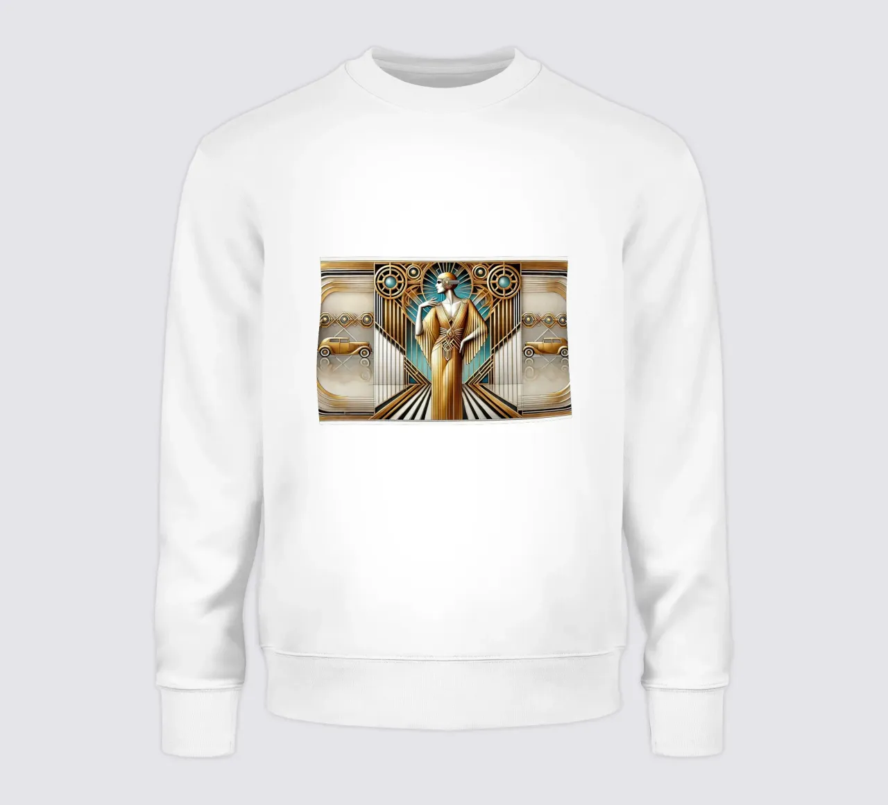 Elegante Art Deco Scène sweatshirt van Chromatic Fusion Studio