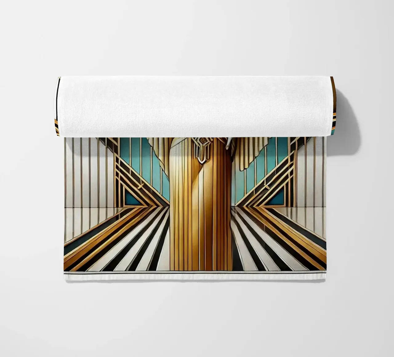 Elegant Art Deco Scene telo mare da Chromatic Fusion Studio