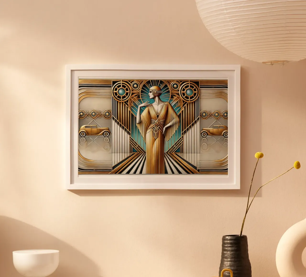 Elegant Art Deco Scene poster da Chromatic Fusion Studio