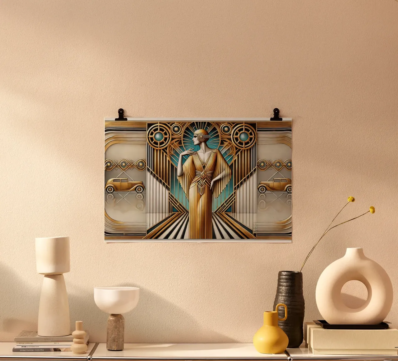 Elegant Art Deco Scene poster da Chromatic Fusion Studio