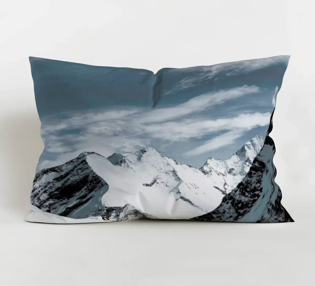 Mountains XVIII decorative cushion by Sebastian Hilgetag