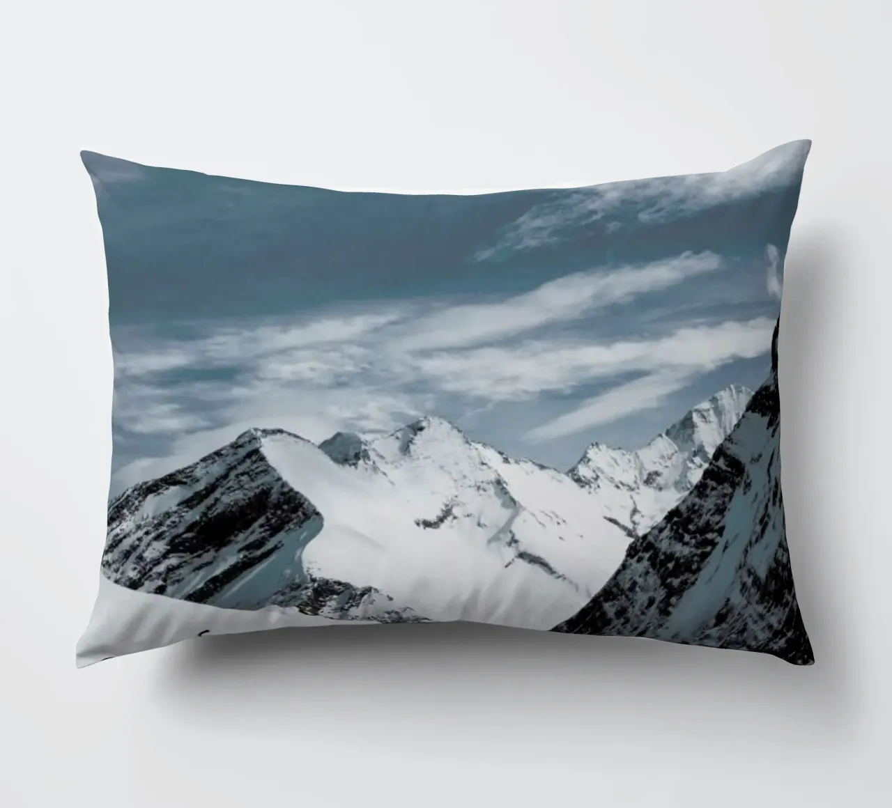 Mountains XVIII decorative cushion by Sebastian Hilgetag