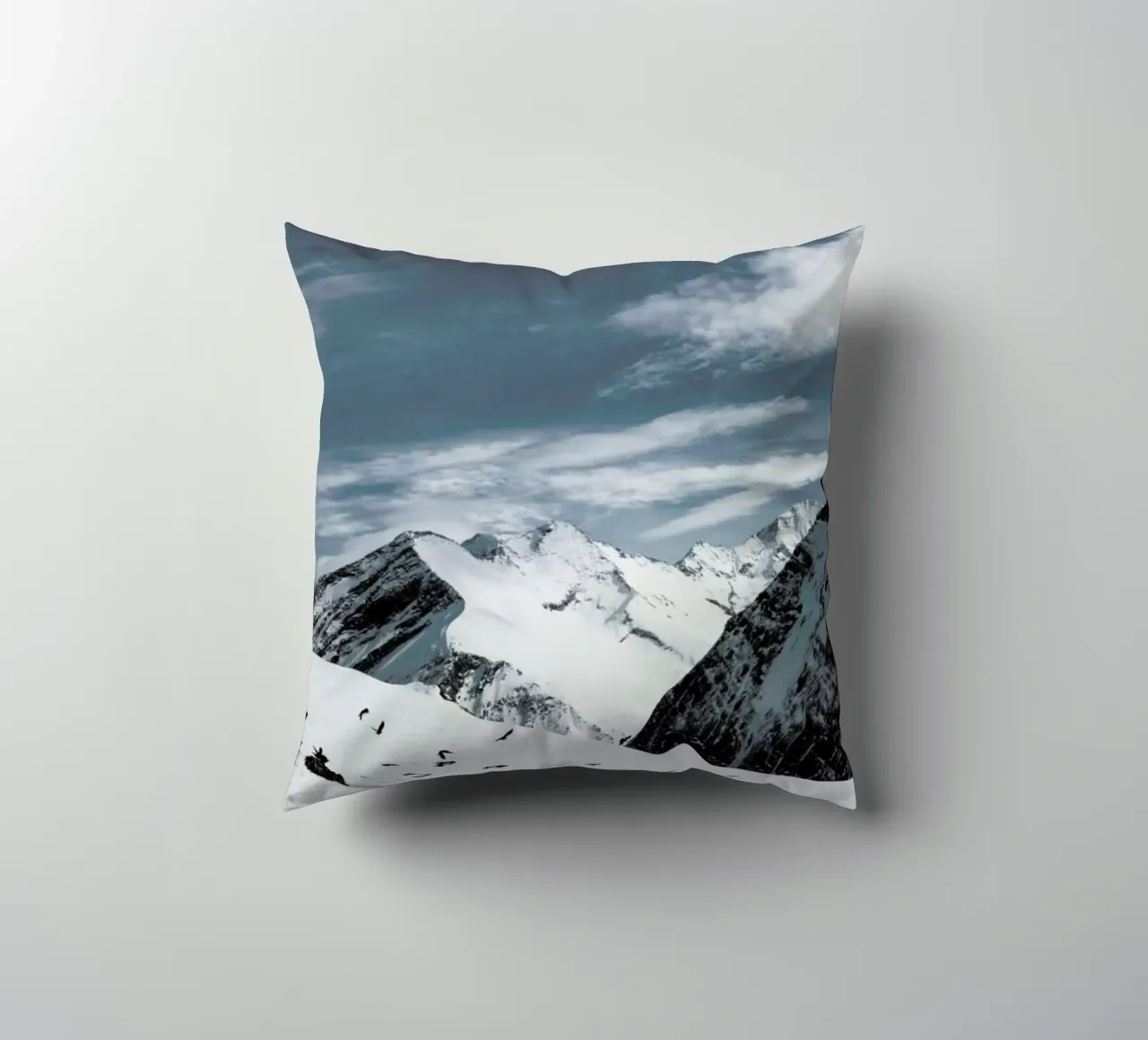 Mountains XVIII decorative cushion by Sebastian Hilgetag