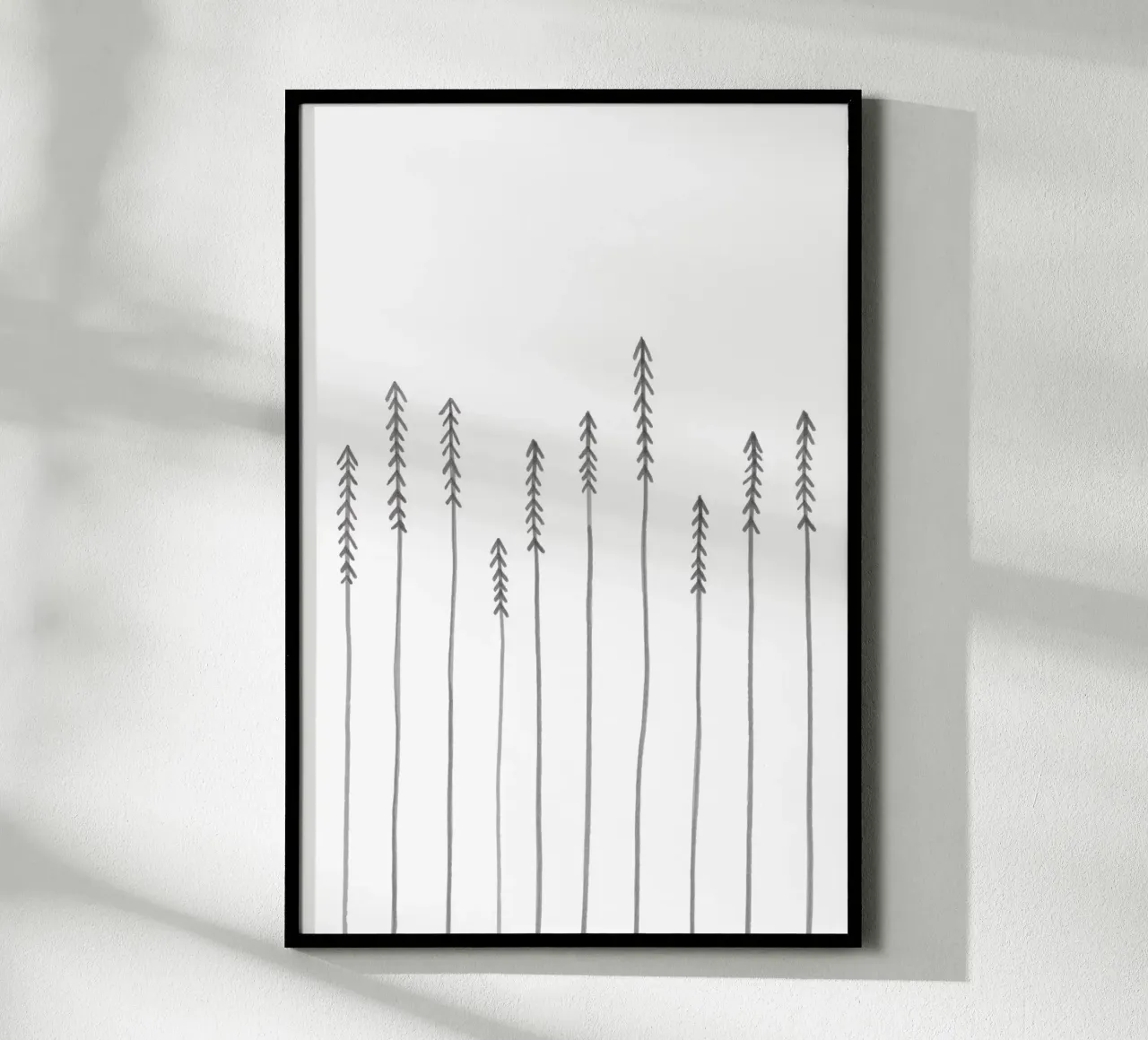 Pine Forest poster con telaio in alluminio da KRUTH DESIGN