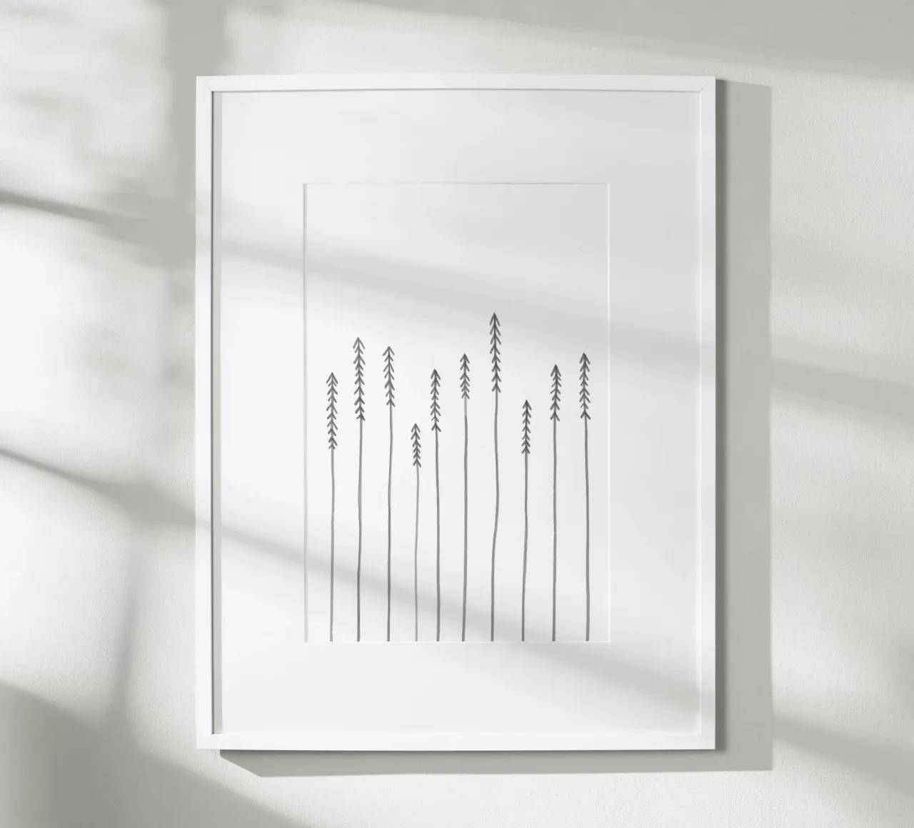 Pine Forest poster con telaio in alluminio da KRUTH DESIGN