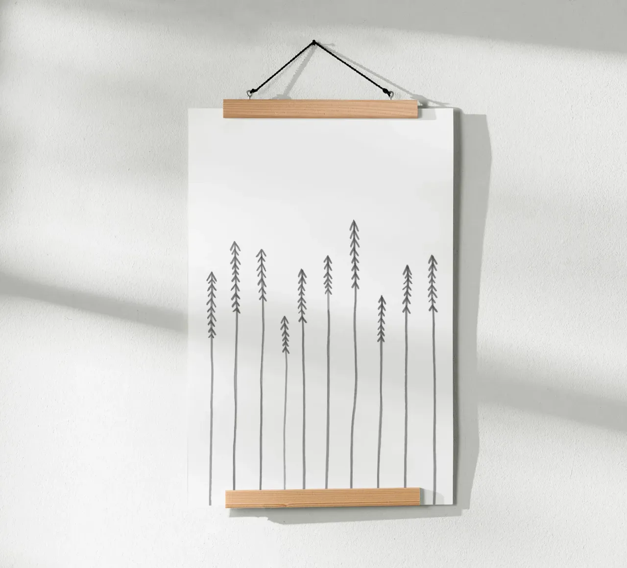 Pine Forest poster con telaio in alluminio da KRUTH DESIGN