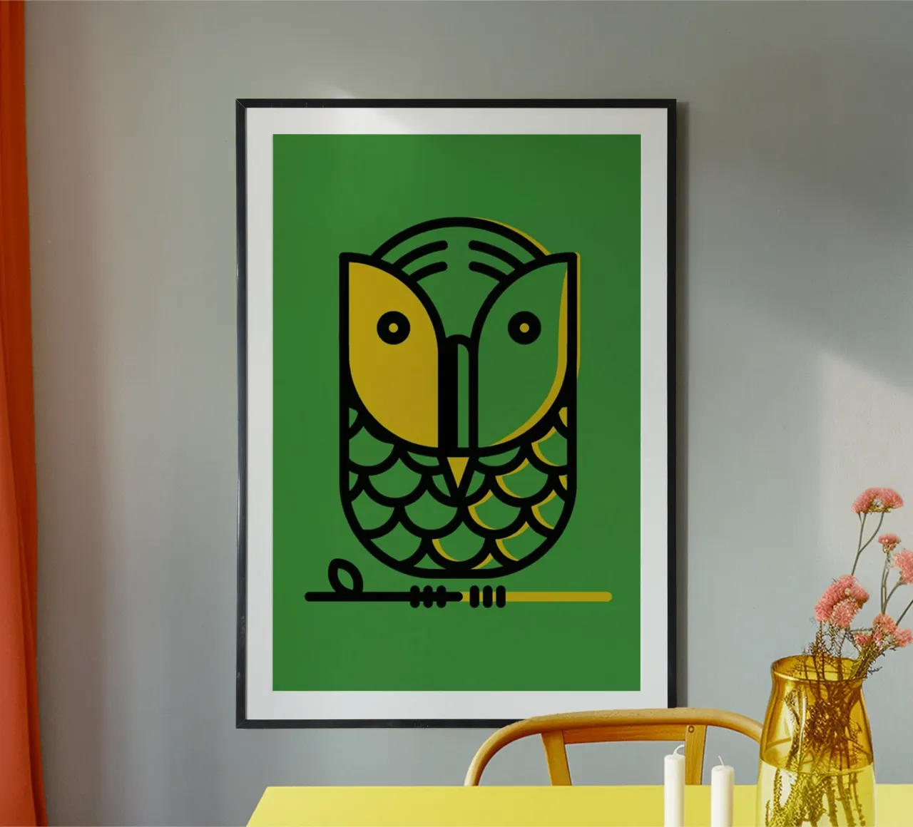 Animal 1 poster con telaio in plastica da Maz
