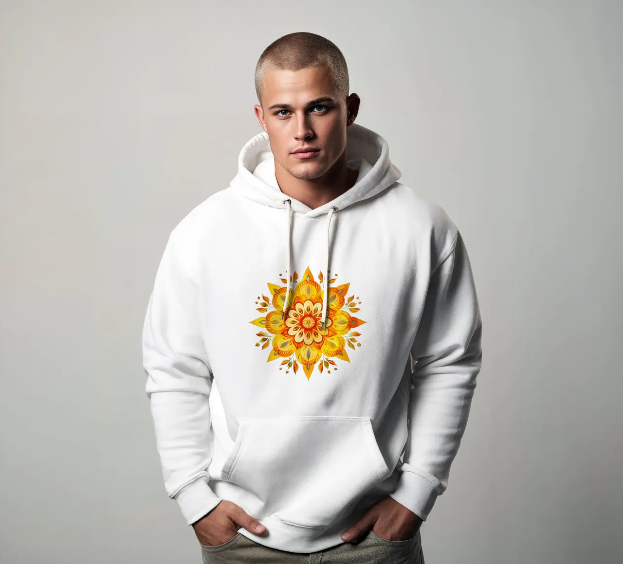 Mandala del sole felpa con cappuccio da Spiritual Touch