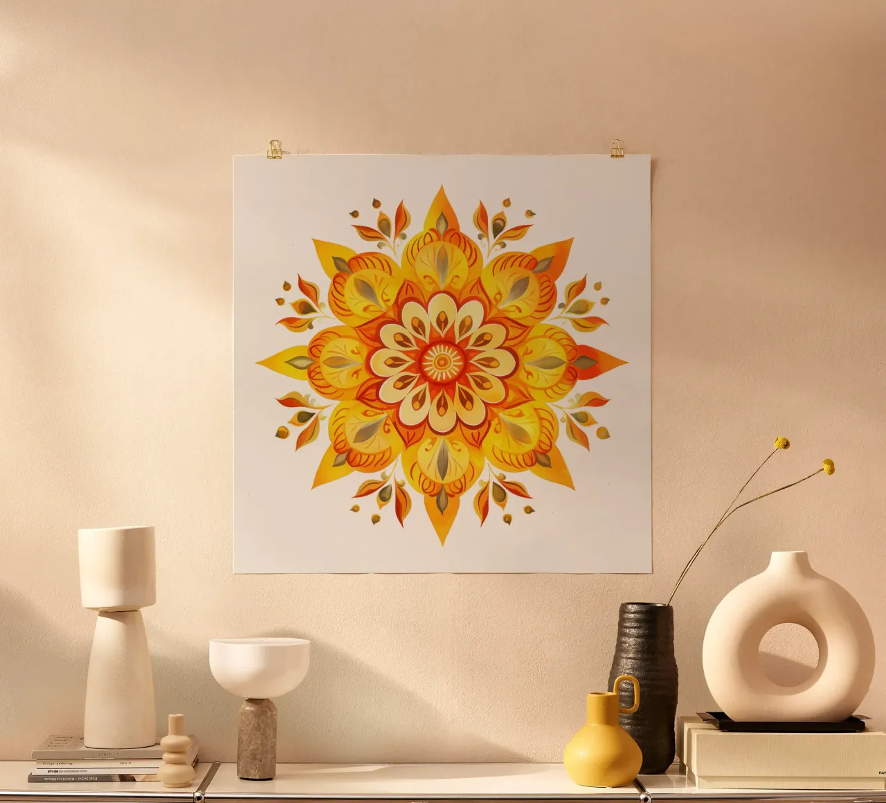 Mandala del sole poster da Spiritual Touch