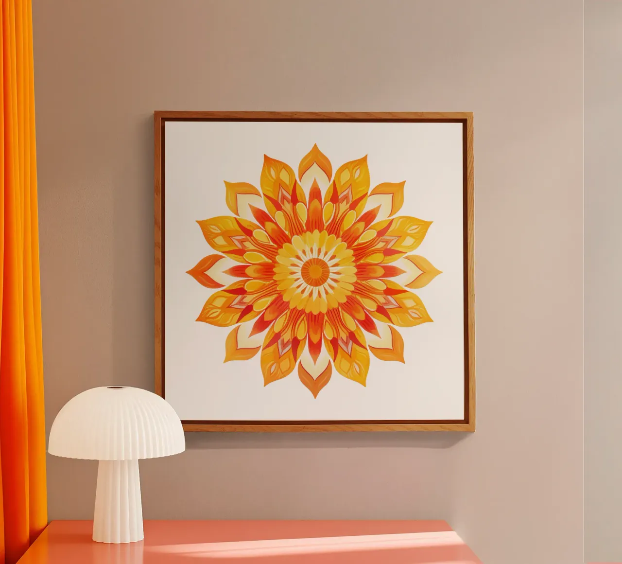 Mandala van de zon acryl van Spiritual Touch