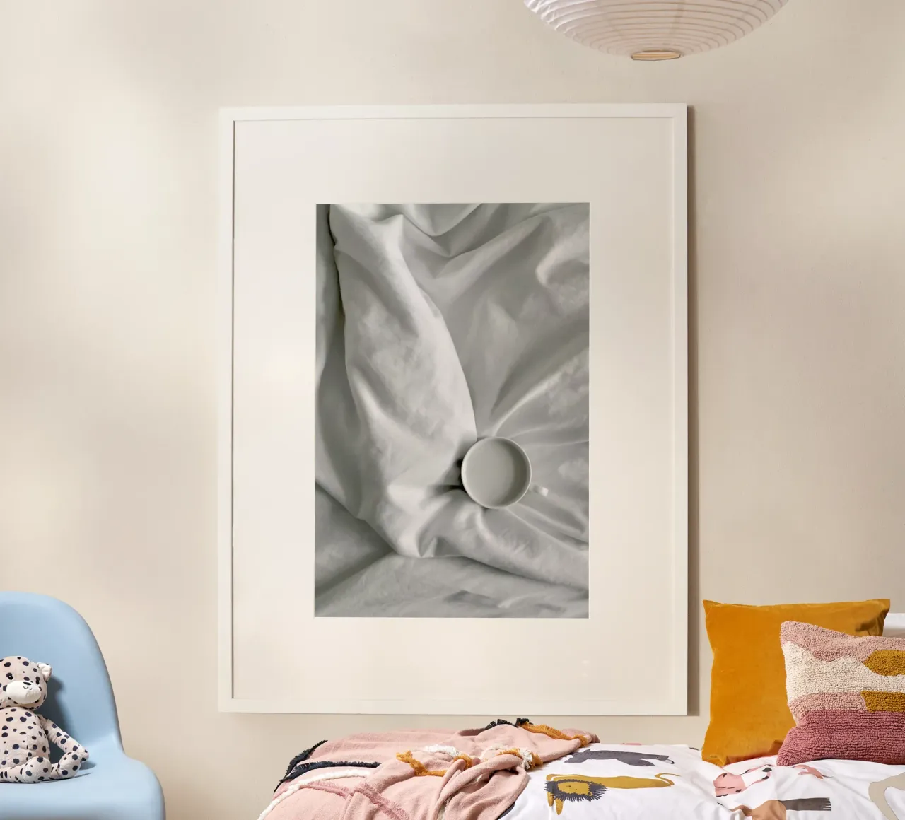 Coffee Time in Bed - You & Me poster con telaio in legno da Studio Nahili