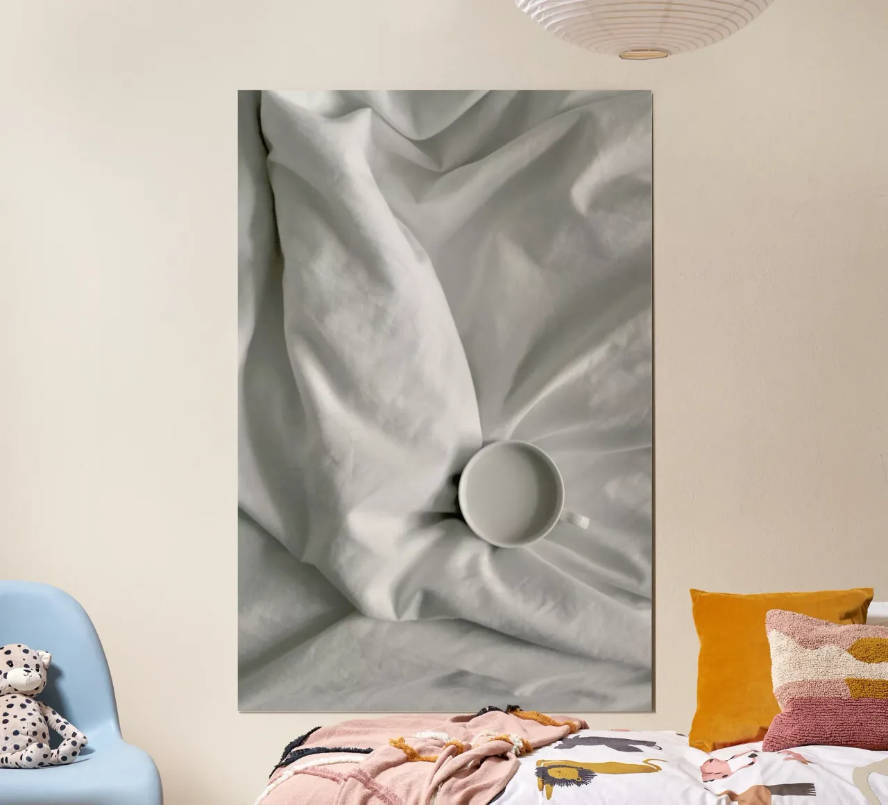 Coffee Time in Bed - You & Me poster con telaio in legno da Studio Nahili