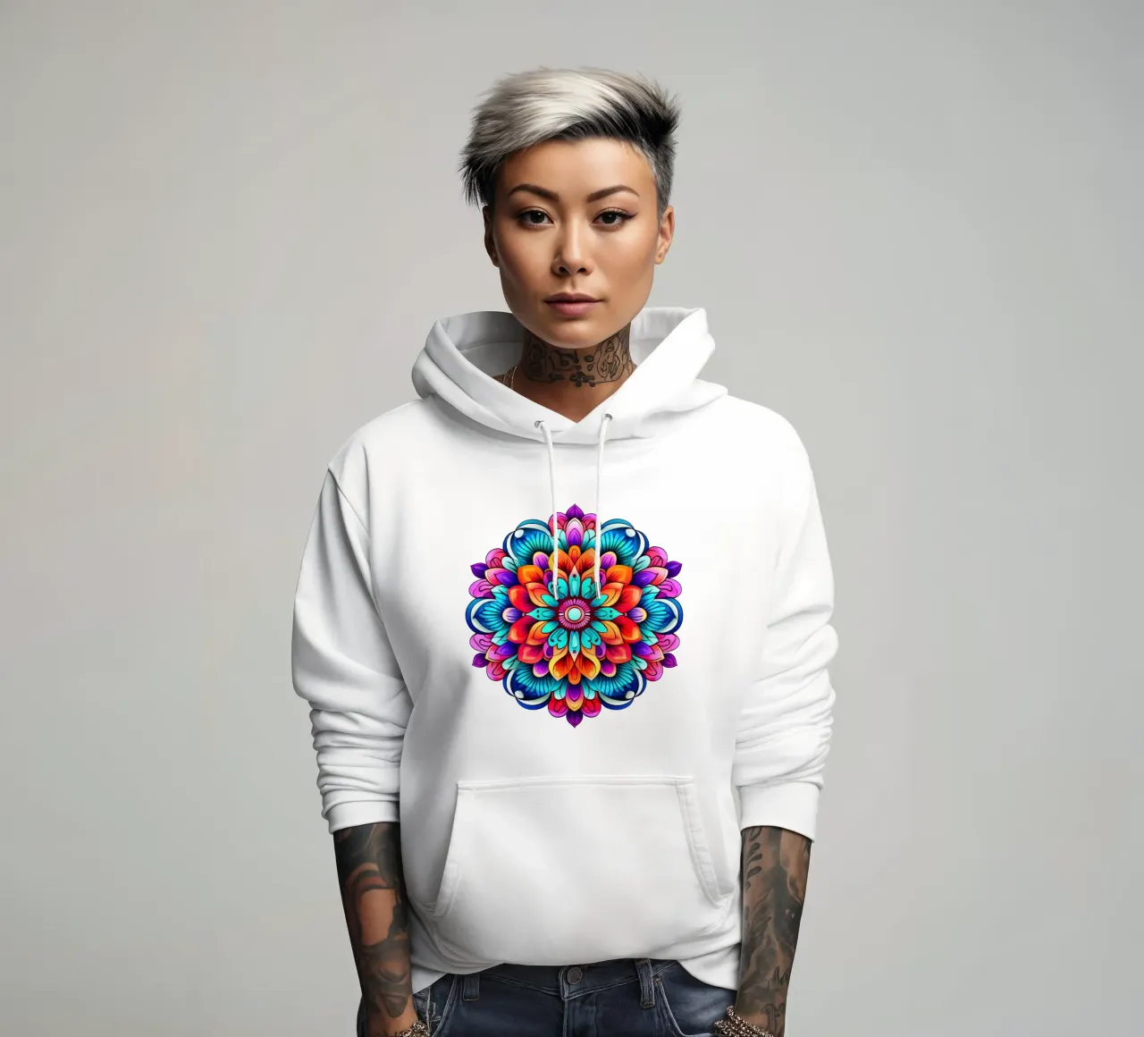 Mandala Vibrance felpa con cappuccio da Spiritual Touch