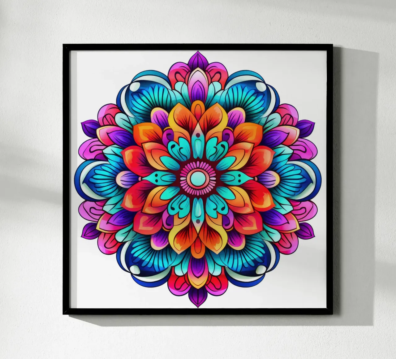 Mandala Vibrance poster con telaio in alluminio da Spiritual Touch