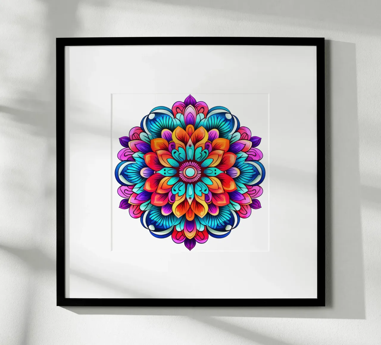 Mandala Vibrance poster con telaio in alluminio da Spiritual Touch