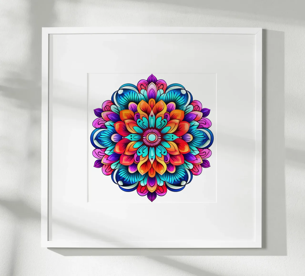 Mandala Vibrance poster con telaio in alluminio da Spiritual Touch