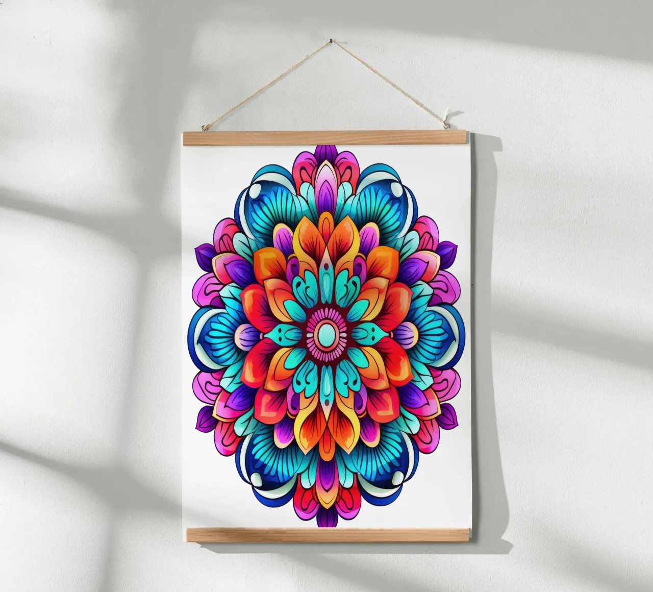 Mandala Vibrance poster con telaio in alluminio da Spiritual Touch