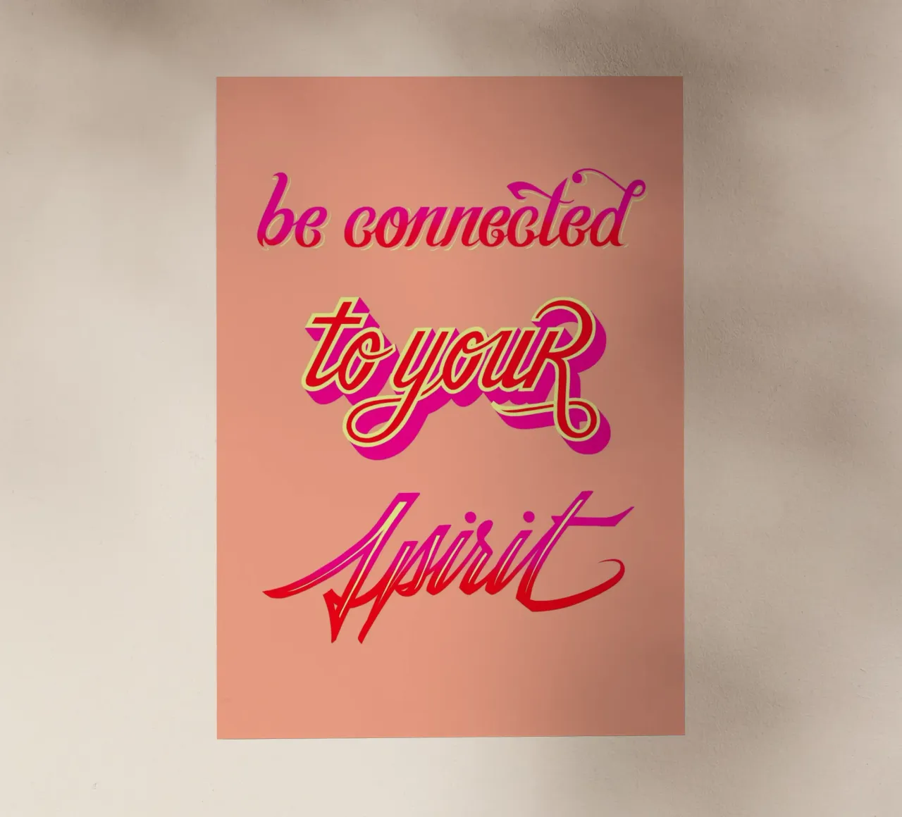 Be connected to your spirit pellicola backlit da Glettering