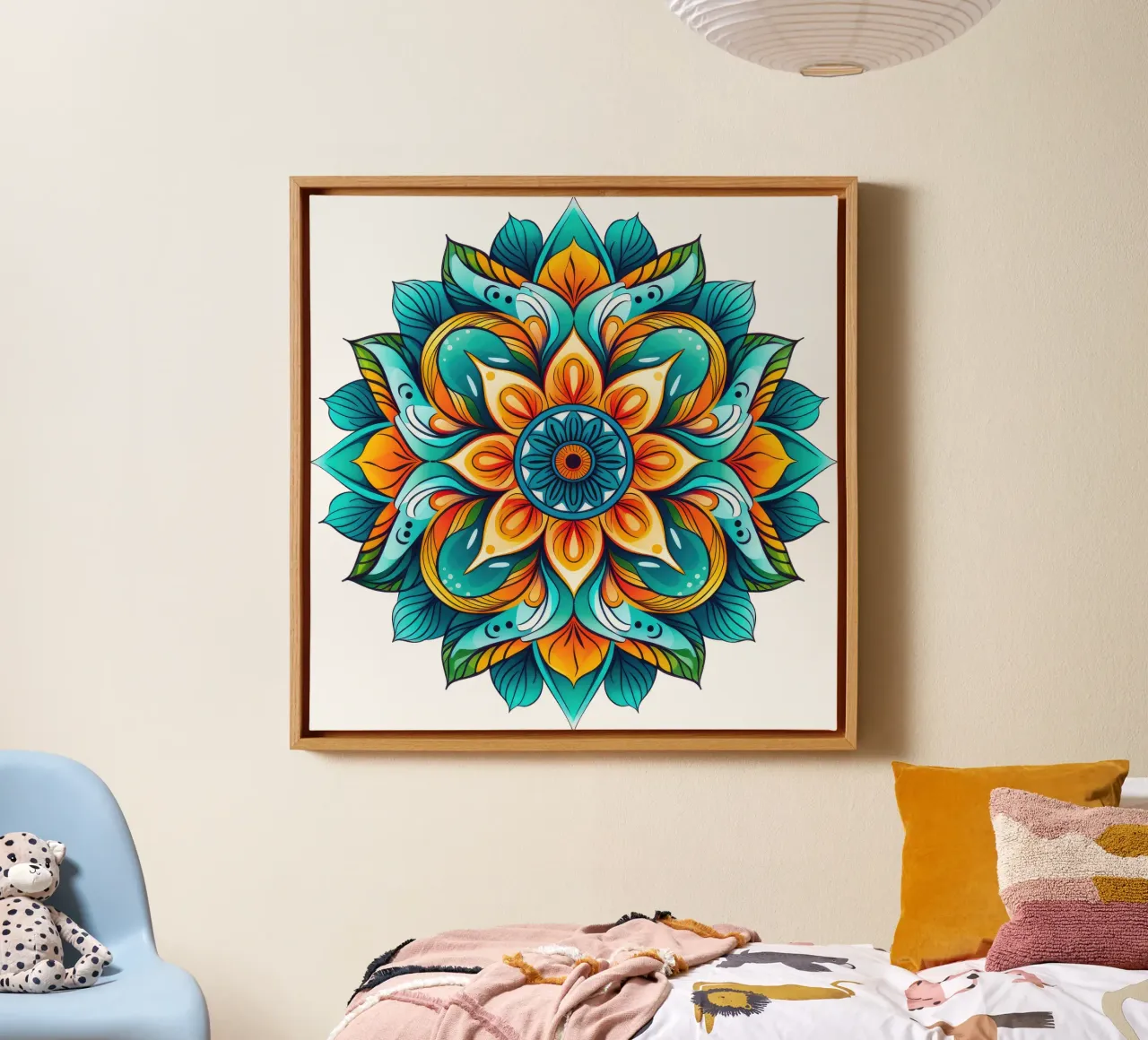 Mandala Vibrance tela con Cornice a cassetta da Spiritual Touch