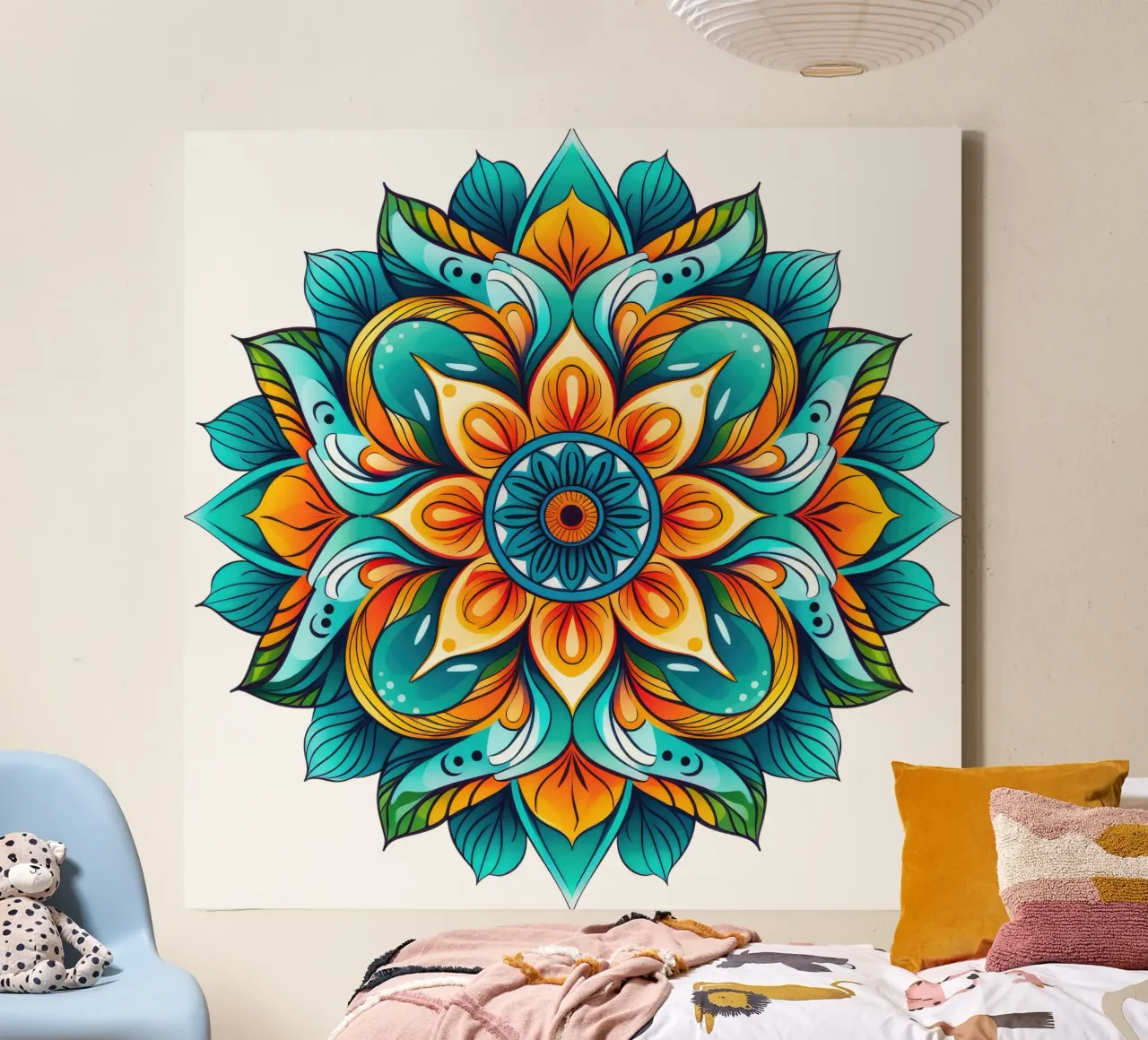 Mandala Vibrance tela con Cornice a cassetta da Spiritual Touch