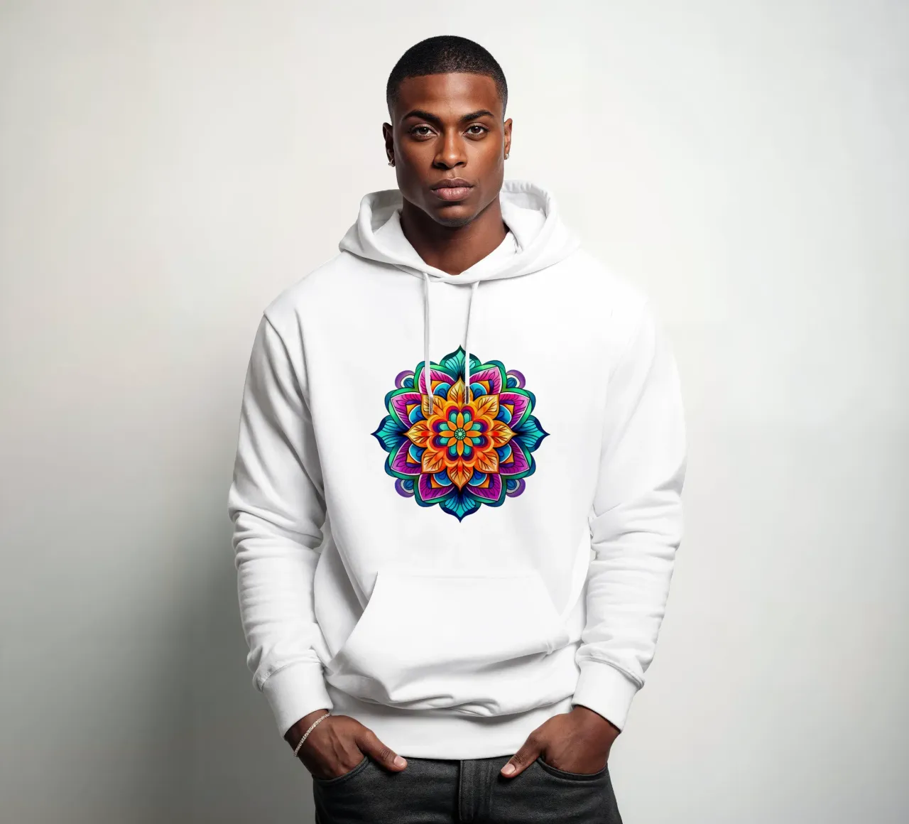 Mandala Vibrance felpa con cappuccio da Spiritual Touch