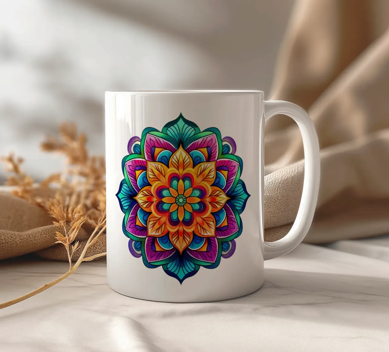 Mandala Vibrance tazza in ceramica da Spiritual Touch